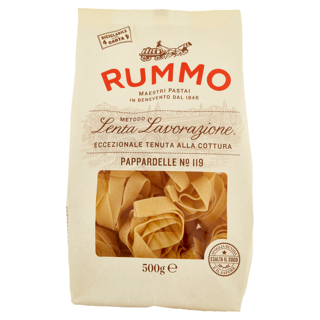 Rummo Pappardelle Nr. 119 ohne Ei, breite Bandnudeln, 500 g