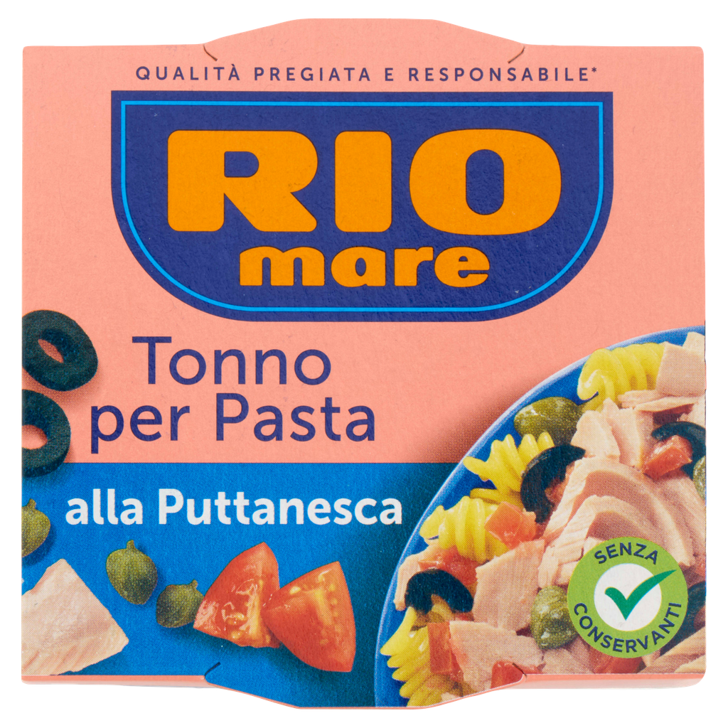 Rio Mare Per Pasta alla Puttanesca 160 g mit Thunfisch, Tomaten, Oliven und Kapern