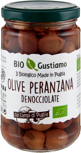 Bio Gustiamo Olive Nere Peranzana denocciolate 280 g – olive nere biologiche denocciolate