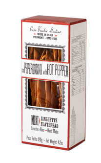 Casa Vecchio Mulino Linguette mit Chili, italienisches Salzgebäck mit Peperoncino, 120 g