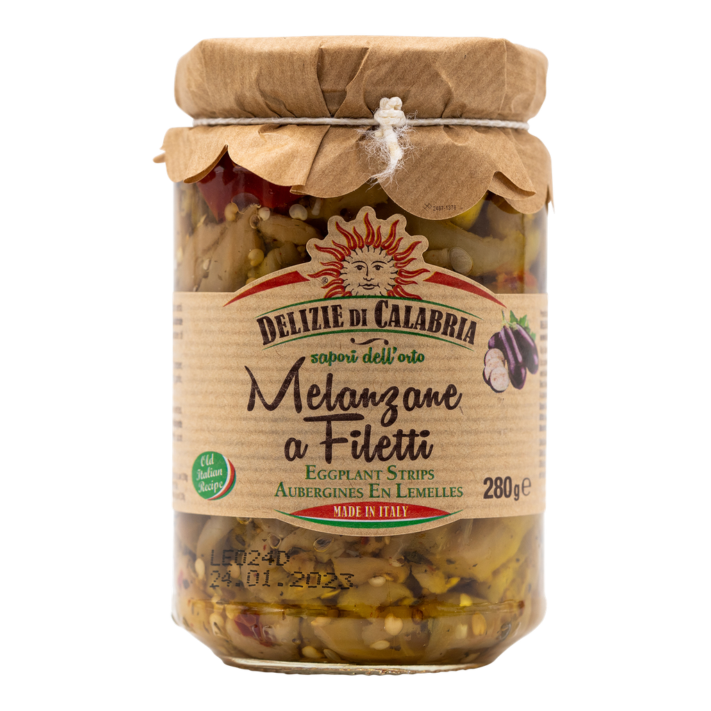 Delizie di Calabria Auberginen in Streifen in Sonnenblumenöl 530 g