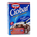 Confezione Ciobar Classico con 5 bustine monodose da 25 g, per preparare 5 tazze di bevanda al gusto cioccolato.