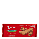 Confezione di wafer Loacker Napolitaner con crema alla nocciola, 175 g. Preparati con nocciole di origine italiana.