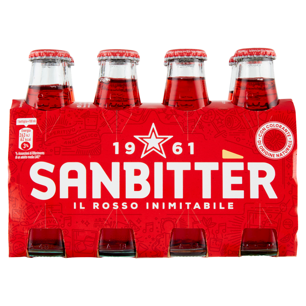 Sanbittèr Rosso alkoholfreier Aperitif, 8 × 100 ml