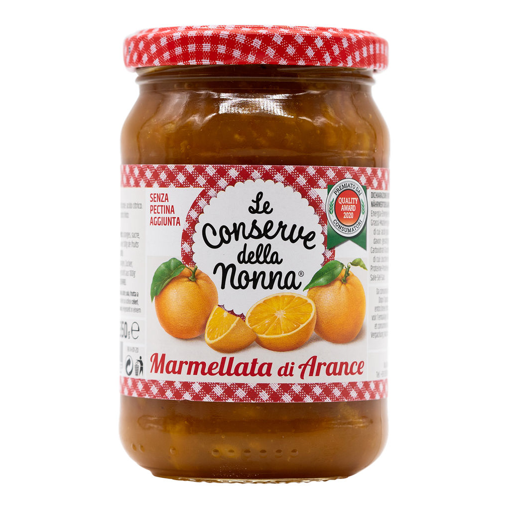 Sizilianische Orangenmarmelade mit Orangenschalenstückchen, 350 g