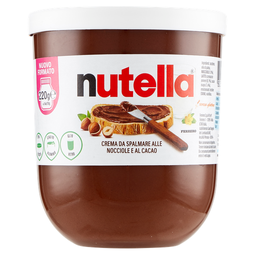 Ferrero Nutella Haselnuss-Kakao-Aufstrich im 220-g-Glas