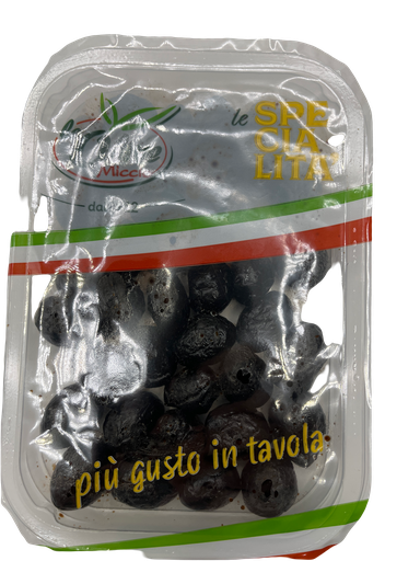 Miccio schwarze gebackene Oliven