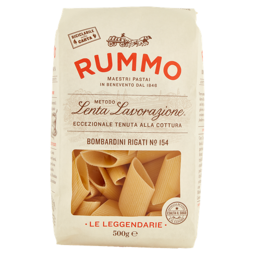 Rummo Bombardoni Nr. 154 – gerillte Hartweizenpasta, 500 g