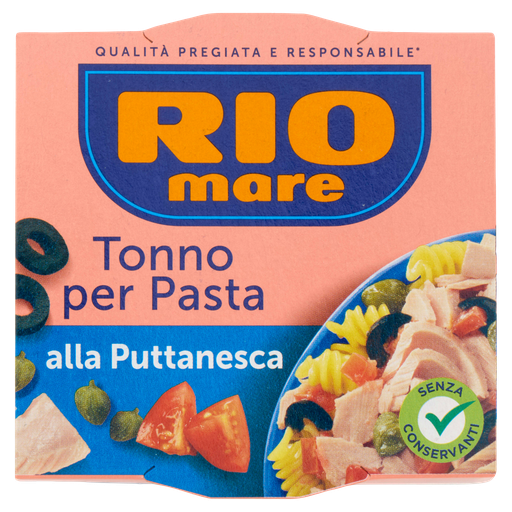 Rio Mare Per Pasta alla Puttanesca 160 g mit Thunfisch, Tomaten, Oliven und Kapern