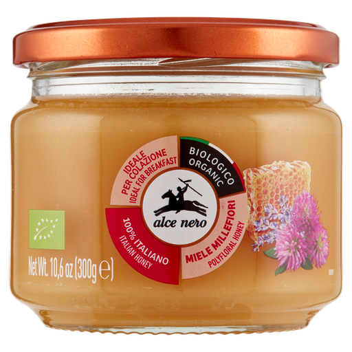 Alce Nero Bio-Millefiori-Honig aus Italien, 300 g