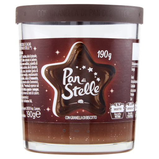Pan di Stelle Crema 190 g – Haselnuss-Kakao-Aufstrich mit Keksstückchen