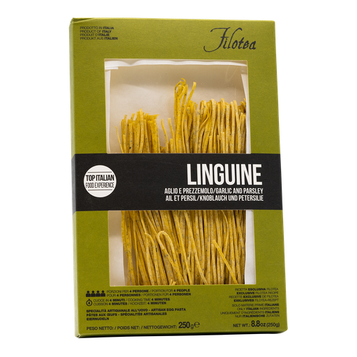 Filotea Linguine Aglio e Prezzemolo – Eierpasta mit Knoblauch und Petersilie, 250 g