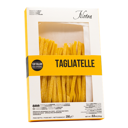 Filotea Tagliatelle – klassische italienische Eierbandnudeln, 250 g